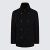 Montecore Double-breasted Buttoned Coat In Black