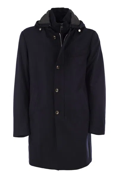 Montecore Dark Blue Virgin Wool Coat