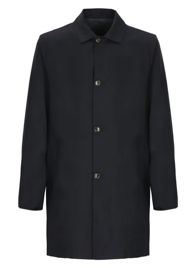 Montecore Dark Blue Wool Buttoned Jacket