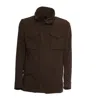 Montecore Dark Brown Field Jacket With Removable Hood