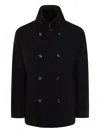 Montecore Double-breasted Buttoned Coat In Black