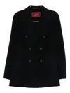 Montecore Double-breasted Coat In Black
