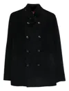 Montecore Double Breasted Coat In Black