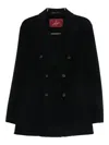 Montecore Double-breasted Coat In Black