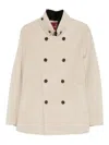 Montecore Double-breasted Coat In White