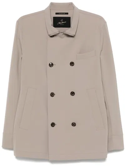 Montecore Double-breasted Jacket In Beige