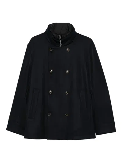 Montecore Double-breasted Padded Jacket In Blue