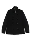 Montecore Double-breasted Zip-front Jacket In Black