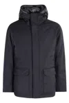 Montecore Double-layered Down Jacket With Adjustable Hood In Black