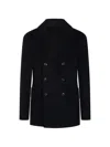 Montecore Double-breasted Coat In Blue
