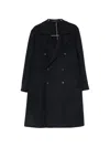 Montecore Double-breasted Coat In Blue