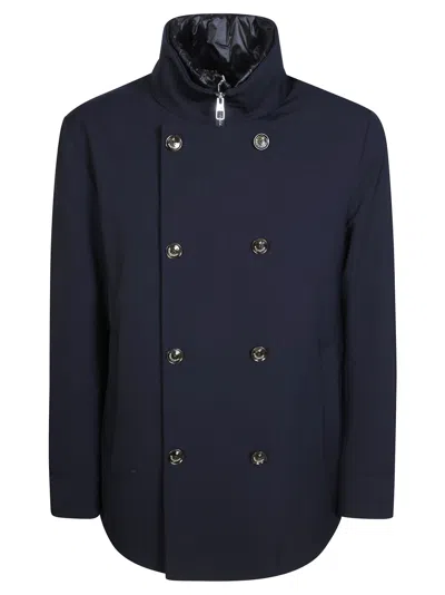 Montecore Double-breasted High-collar Jacket In Black