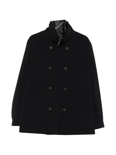 Montecore Double-breasted High-neck Jacket In Black
