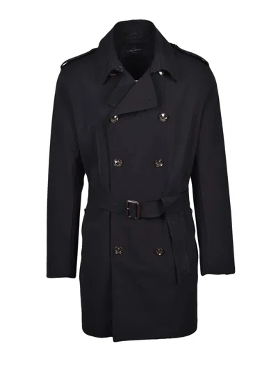 Montecore Double-breasted Trench Coat - Black