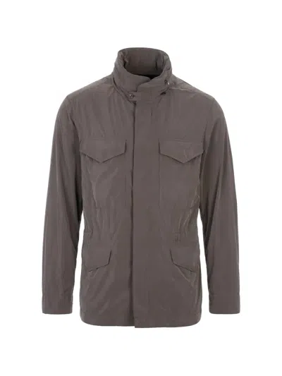 Montecore Drawstring-waist Field Jacket In Gray