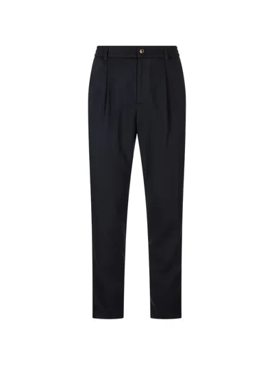 Montecore Elasticated-waistband Tapered Trousers In Blue