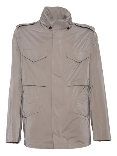Montecore Flap-pocket Field Jacket In Burgundy