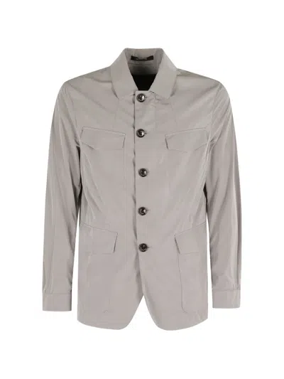 Montecore Flap-pocket Shirt Jacket In Gray