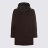 Montecore Hooded Quilted Coat In Brown