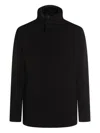 Montecore High-neck Zip-front Jacket In Black
