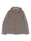 Montecore Hooded Button Coat In Gray