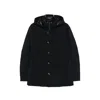 Montecore Hooded Button-up Jacket In Black