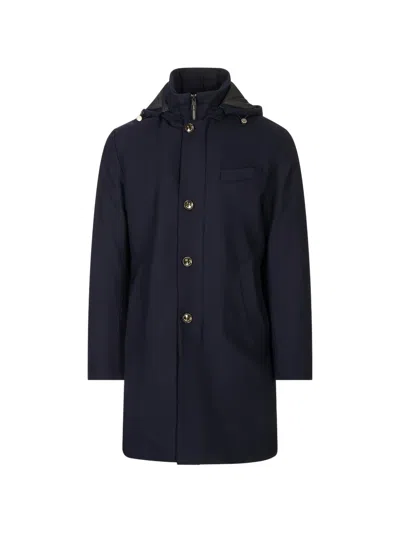 Montecore Hooded Coat In Blue
