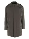 Montecore Hooded Coat In Brown