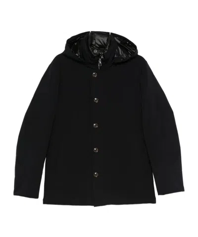 Montecore Hooded Down Jacket In Black