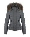Montecore Padded Hooded Jacket In Gray