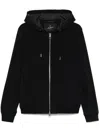 Montecore Black Polyester Jacket With Hood In Black