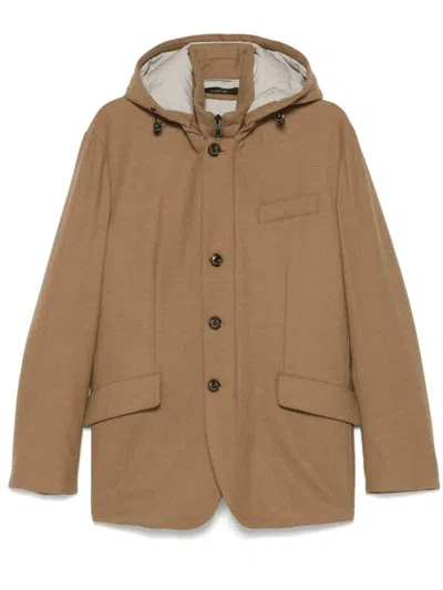 Montecore Hooded Jacket In Brown