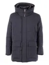 Montecore Hooded Padded Coat In Black
