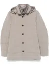 Montecore Hooded Puffer Jacket In Neutrals