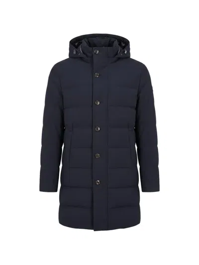 Montecore Hooded Quilted Coat In Blue