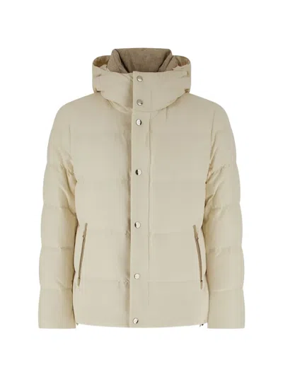 Montecore Hooded Quilted Jacket In Gold
