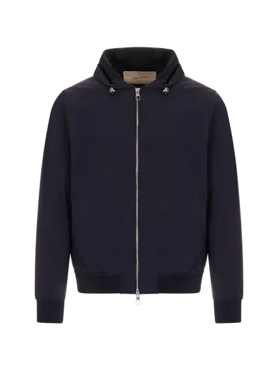 Montecore Hooded Zip-up Jacket In Blue