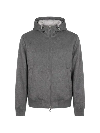 Montecore Hooded Zip-up Jacket In Gray