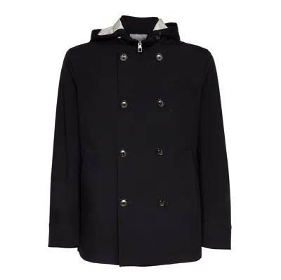 Montecore Hybrid Peacoat Parka Hooded Jacket In Black