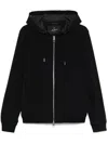 Montecore Black Polyester Jacket With Hood In Black