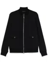 Montecore Zip-front Jacket With Ribbed Details In Blue