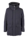 Montecore Hooded Padded Coat In Blue