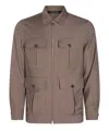 Montecore Wool Utility Jacket With Structured Collar In Brown