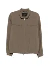 Montecore Zip Patch Pocket Jacket In Brown