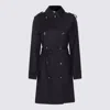 Montecore Double-breasted Wool Trench Coat In Blue