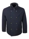 Montecore Double Breasted Down Jacket In Dark Blu