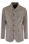 Montecore Lightweight Nylon Jacket With Pointed Collar In Brown
