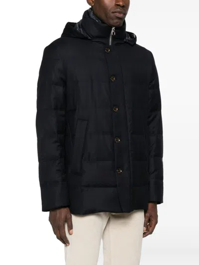 MONTECORE LONG HOODED PADDED COAT WITH QUILTED STRUCTURE