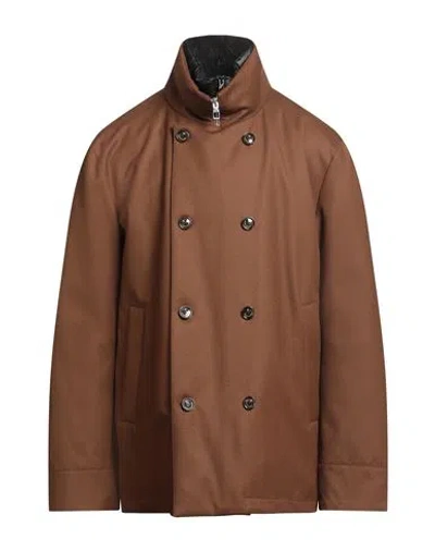 Montecore Man Coat Brown Size 50 Wool