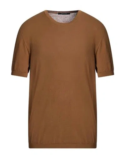 Montecore Man Sweater Light Brown Size 40 Cotton